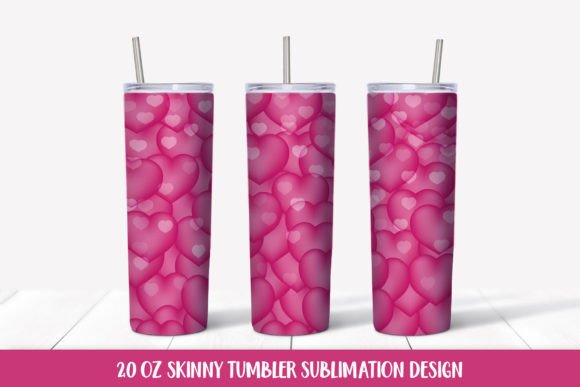 Download Hot Pink Hearts Tumbler Sublimation - Sublimation Collection