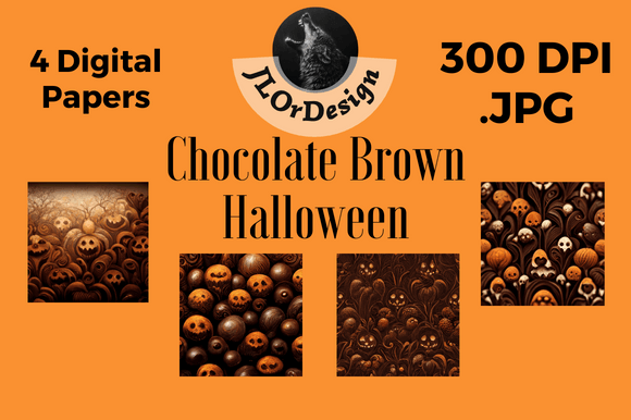 Download 4 Chocolate Brown Halloween Backgrounds - Halloween background Collection
