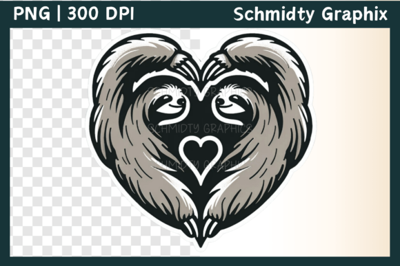 Download Cute Heart Sloth Love Sublimation Png - Sublimation Collection