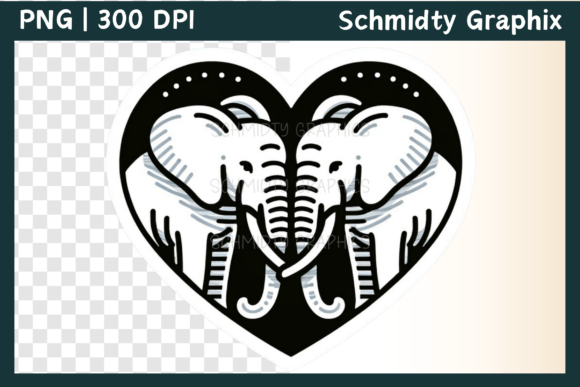 Download Elephant Heart Love Sublimation PNG - Sublimation Collection