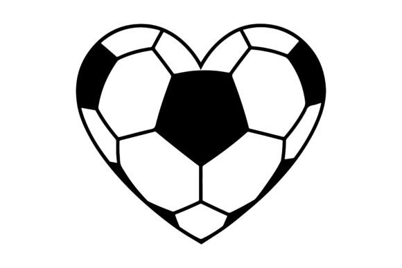 Download Heart Football Vector Silhouette 4 - Football Collection