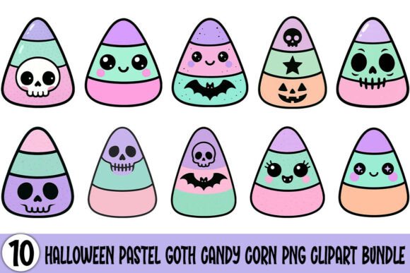 Download Halloween Pastel Goth Candy Corn PNG - Candy corn Collection