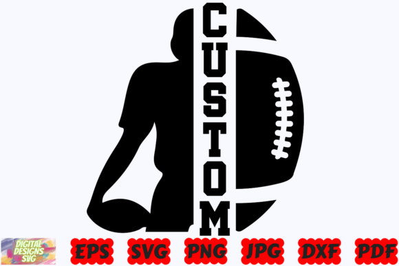 Download Custom Football SVG | Football SVG | PNG - Premium Bundle