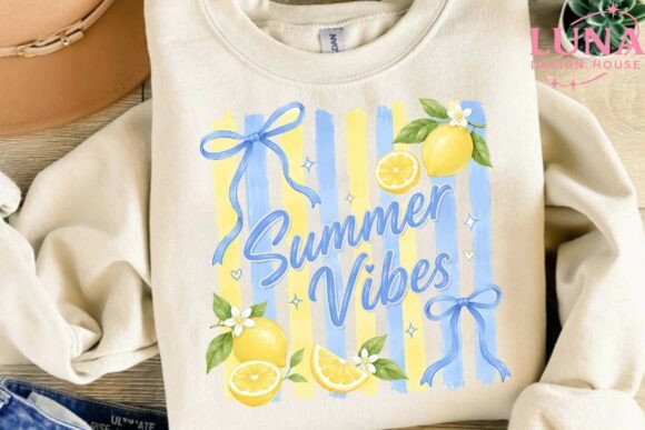 Download Summer Vibes Lemon Bow PNG Sublimation - Sublimation Collection