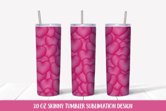 Download Hot Pink Hearts Tumbler Sublimation.PNG - Sublimation Collection