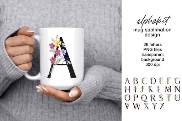 Download Mug Sublimation Design Letters, Monogram - Sublimation Collection