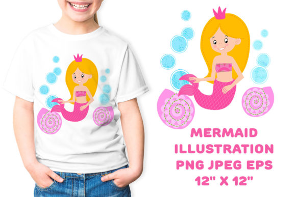 Download Mermaid Illustration for Sublimation - Sublimation Collection