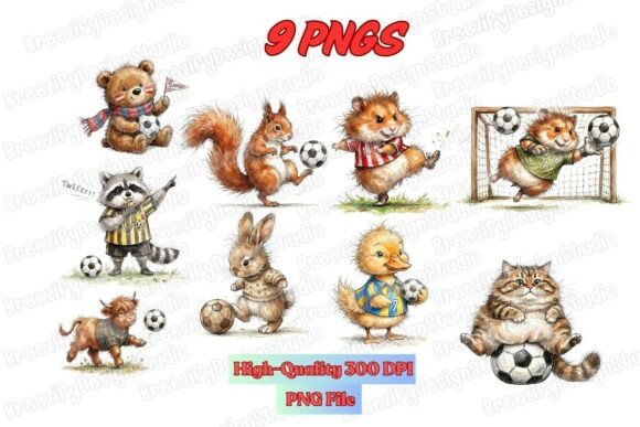 Download Soccer Animals 2026 PNG, Funny Football - Football Collection