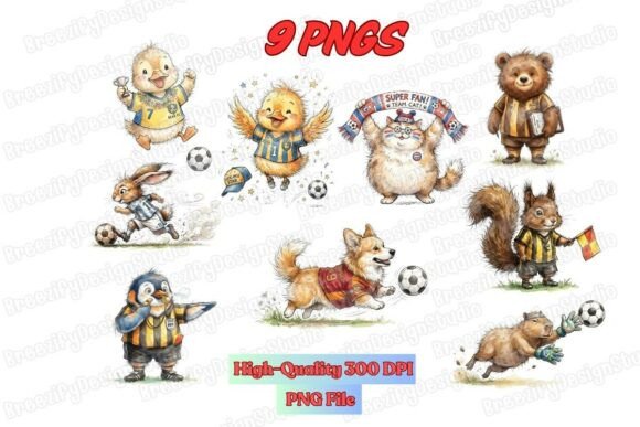 Download Soccer Animals 2026 Bundle, Football Art - Football Collection