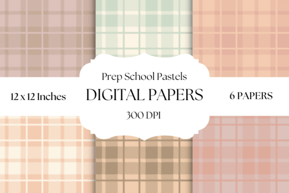 Download Prep School Pastels Digital Papers - Pastels digital papers Collection
