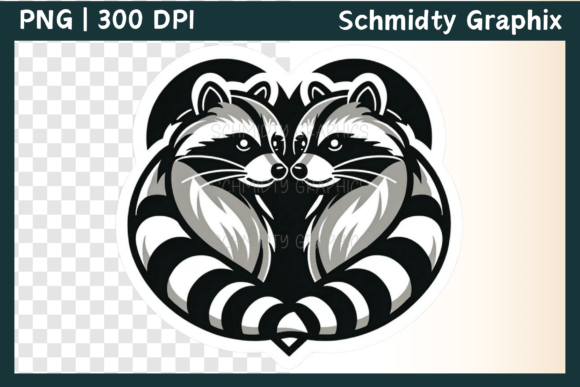Download Cute Racoon Heart Love Sublimation Png - Sublimation Collection