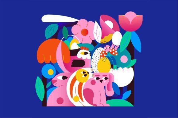 Download Magic Illustration for Happy Easter - Magic illustration Collection