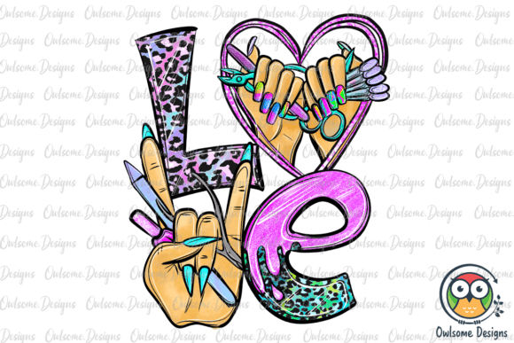 Download Nail Tech Love Sublimation PNG - Sublimation Collection