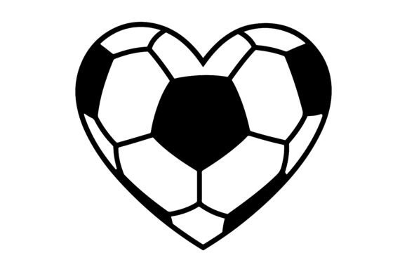 Download Heart Shape Football Silhouette 1 - Football Collection